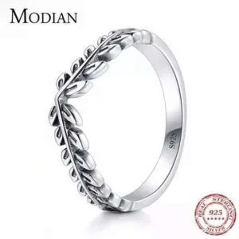 Sterling Silver Leaf Stackable Ring?size 6, 7, 8 - Picture 6 of 8